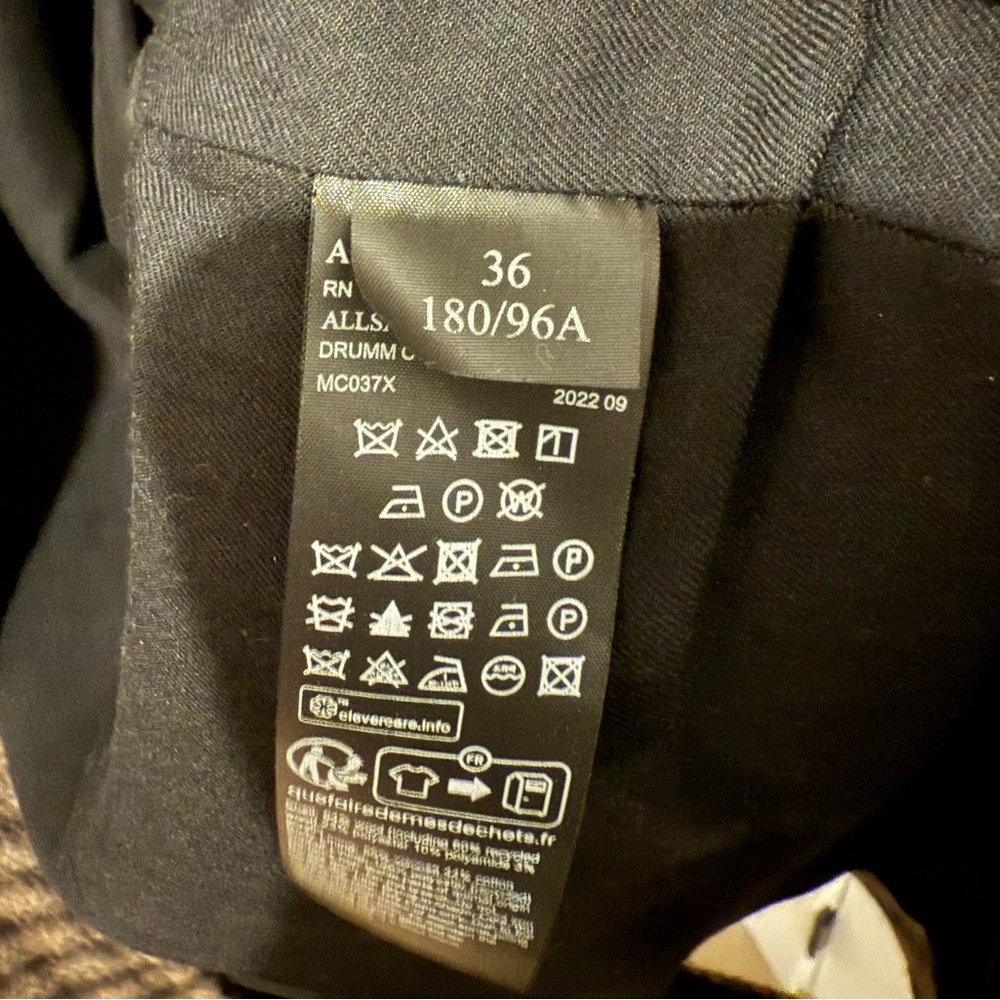 Allsaints Drumm Wool-Blend Overcoat 3/4 length Size 36 - Picture 5 of 6